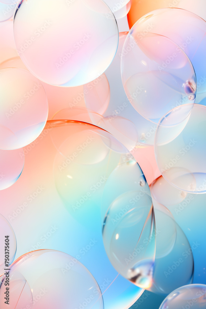 Poster abstract vertical background with bubbles