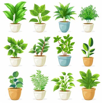 Assorted Indoor Potted Plants Collection - Home and Office Decor