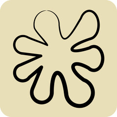 Icon Paint Splash. suitable for Paint Art Tools symbol. hand drawn style. simple design editable