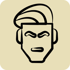 Icon Haircut. suitable for Barbershop symbol. hand drawn style. simple design editable. design template vector. simple illustration