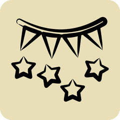 Icon Party. suitable for Summer symbol. hand drawn style. simple design editable. design template vector. simple illustration