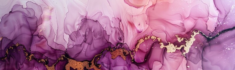 Mint lavender color alcohol ink painting background 