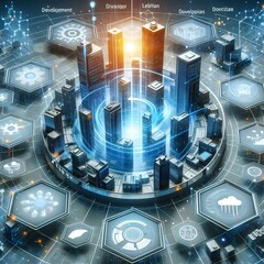 Big data and business technology concepts. Enabling development. Leveraging massive datasets for insightful analysis.