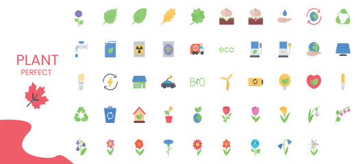 plant icon set