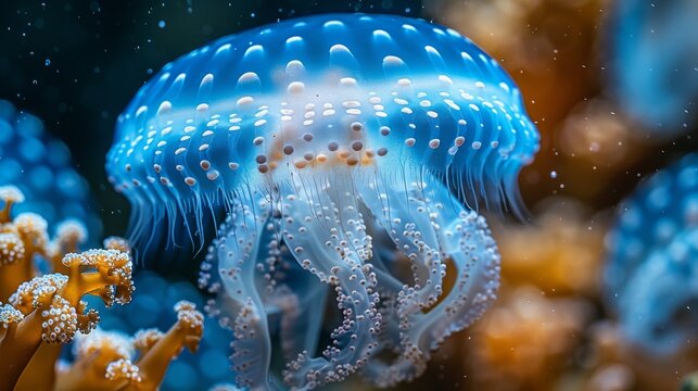 Photo of Porpita porpita, the Blue Button Jellyfish