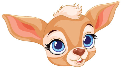 Cute vector illustration of a young deer