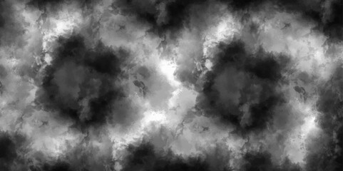 Dark storm clouds envelop the sky, hinting at a dramatic weather abstract. A sunset's light pierces through the white mist, painting a heavenly landscape. Tornadoes of fog and mist dance amidst 