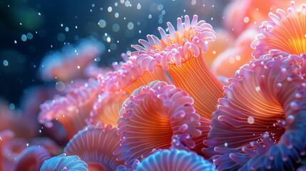 Naklejka premium Sea anemones abstractly arranged