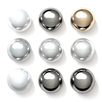 metallic 3d spheres background