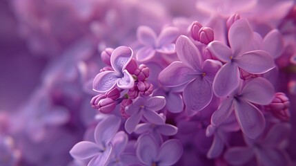 Fototapeta na wymiar Lilac Elegance: Elegant lilac blooms in fluid motion, soothing to the senses.