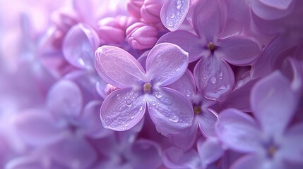 Lilac Elegance: Elegant lilac blooms in fluid motion, soothing to the senses.