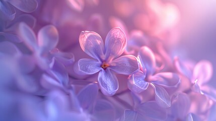 Lilac Mirage: A mesmerizing mirage of lilac petals, evoking a sense of serene illusion.