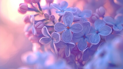 Lilac Whispers: Macro view of lilac blooms, their delicate whispers echoing tranquility.