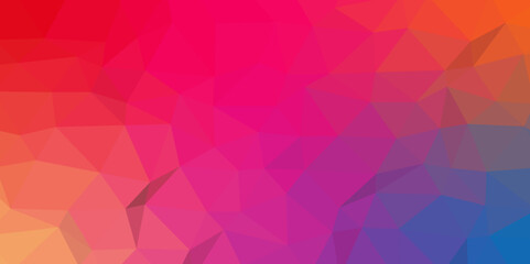 Abstract low poly design incorporates triangle shapes, modern pink mosaic layered with textured overlap background.Serves a dynamic backdrop for websites, displaying the texture of triangulation