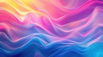 Möbelaufkleber abstract modern multicolored background, neon gradient wave colors © Gucks