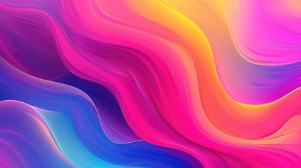 Kissenbezug abstract modern multicolored background, neon gradient wave colors © Gucks