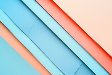 Obraz premium abstract color paper in light red and blue