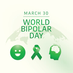 vector graphic of World Bipolar Day ideal for World Bipolar Day celebration.