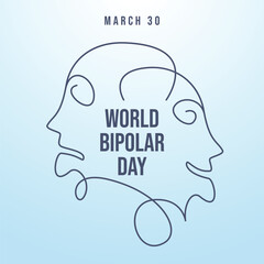 vector graphic of World Bipolar Day ideal for World Bipolar Day celebration.