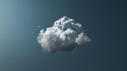 Beautiful blue sky and one cloud background