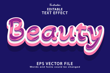 Editable beauty text effect