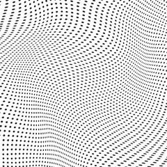 Perforation distorted dotted background. Abstract background consisting of small dots.