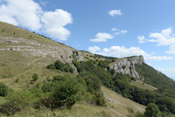 Mountain view in the Demerdzhi tract. Crimea