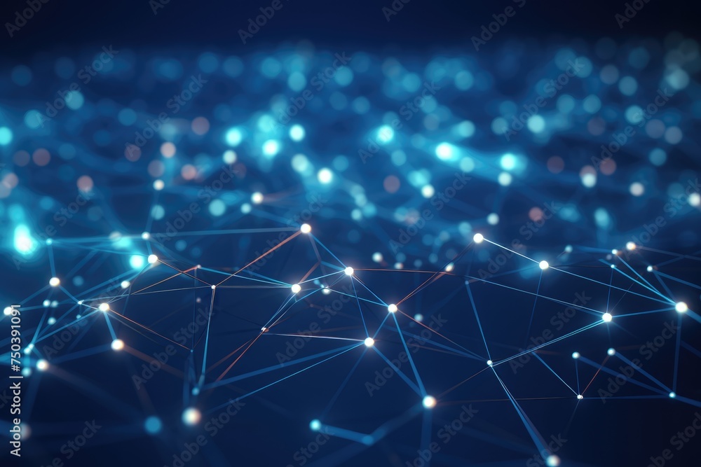 Poster abstract digital background. big data visualization. network connection structure. science backgroun