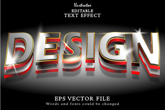 Editable design text effect