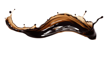 Puddle of balsamic vinegar isolated on transparent a white background 
