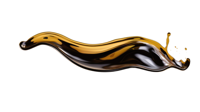 Puddle of balsamic vinegar isolated on transparent a white background 