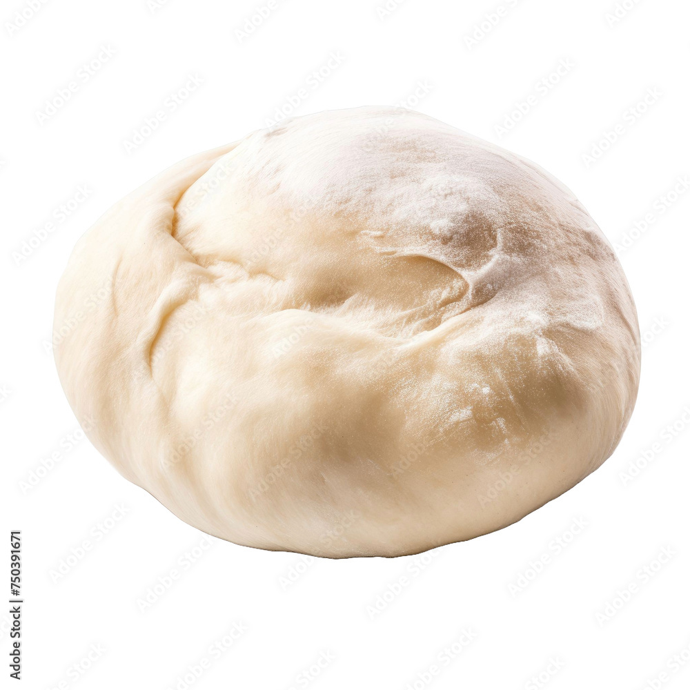 Wall mural Raw dough isolated on transparent a white background 