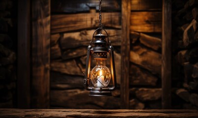 Fototapeta na wymiar a traditional lantern, rustic backdrop 