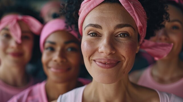 World Cancer Day awareness captured through healthcare professionals and community members uniting in education, support. Symbolic props in various cancer type hues represent unity - Powered by Adobe
