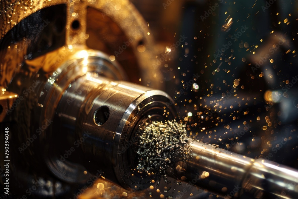 Aufkleber milling and machining of material to lathe