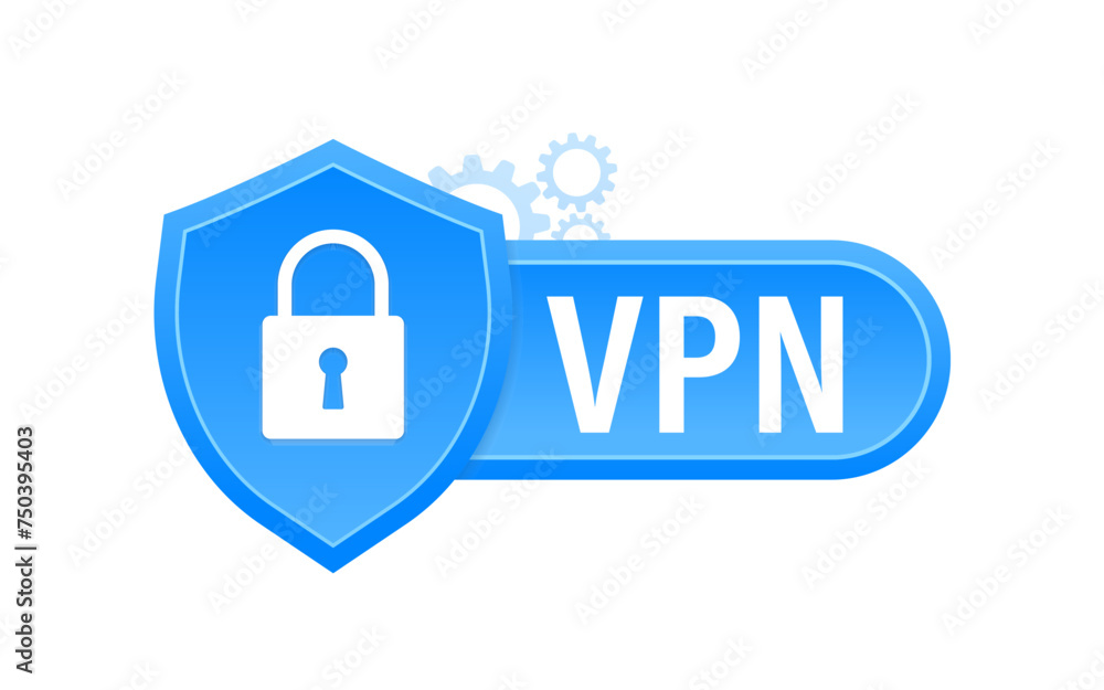 Poster secure vpn connection concept. virtual private network connectivity overview. vpn internet security 