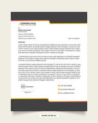 Modern business and corporate letterhead template. Gradient  and black color template and white color background. Gradient luxury letterhead. Professional creative letterhead template design for busin