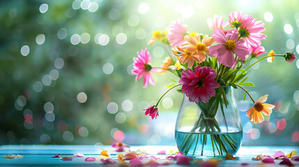 Flower in vase on table