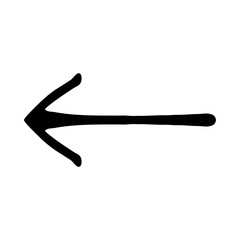 Left arrow icon vector. Previous icon sign symbol vector. Move backward vector icon illustration isolated on white background