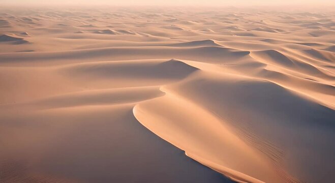 A Sea of Sand, An Aerial View of Desert Dunes