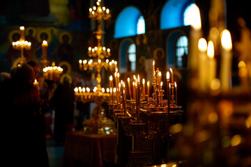 Obraz premium candles in the church