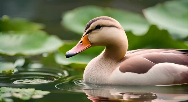 A Solo Mallard Duck Taking a Moment to Relax on the Water