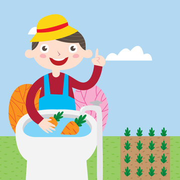 Wash your vegetables poster design series