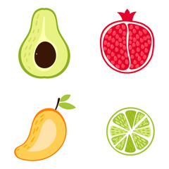 Organic ripe raw fruits. jackfruit Background Vector_06