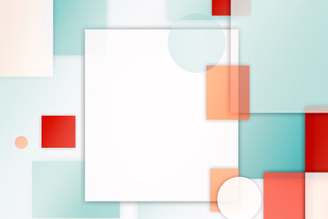 Fototapeta premium Abstract Geometric Squares Pastel Colors Shapes Background