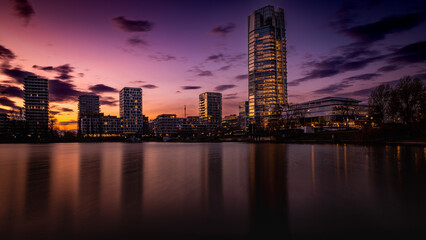 Naklejka premium Budapest at sunset