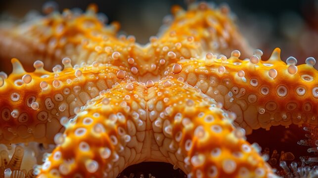 An image of the underside of an African sea star.