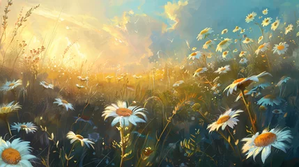 Wandaufkleber Morning daisies © Johnu