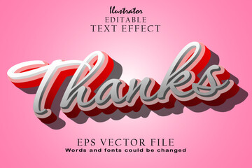 Editable Thanks text effect