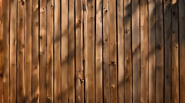 The Grain and Knots of a Rustic Wooden Wall